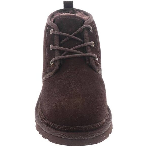 〽️Men Ankle Chukka Boots Dusted Coca Leather Modern Comfort Lace Up Round Toe